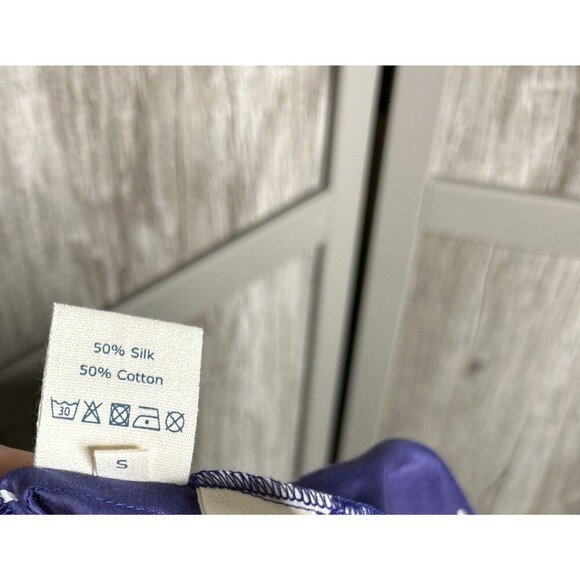 Cloe Cassandro Palazzo Wide Leg Pants Satin Silk Cotton Designer Size S - Picture 2 of 8